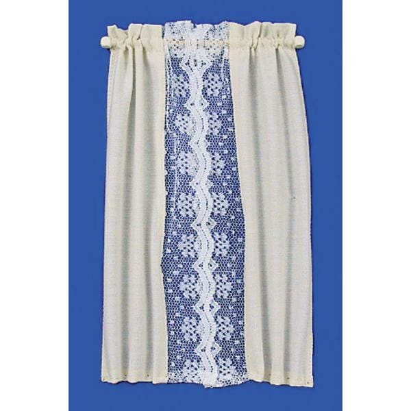 Ecru & White Lace Dollhouse Curtains