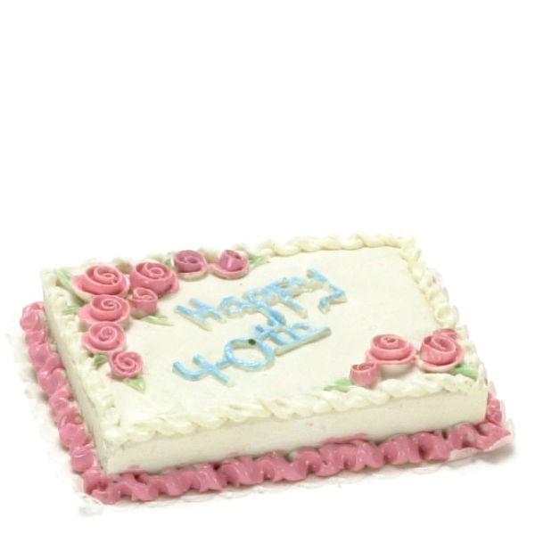 Dollhouse Miniature 40th Birthday Cake