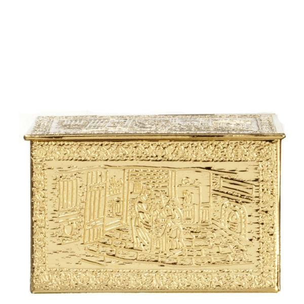 Brass Dollhouse Miniature Log Box