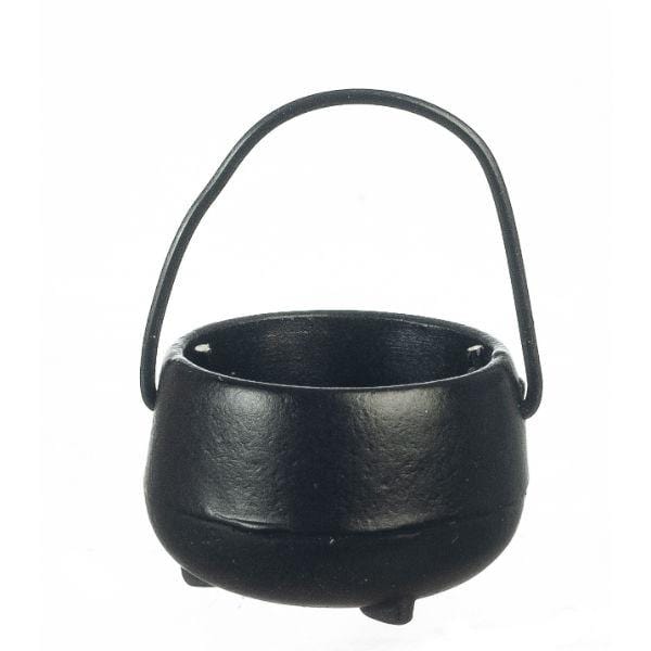 Black Dollhouse Miniature Cauldron