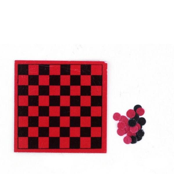 Dollhouse Miniature Checkerboard Set