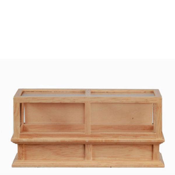 Oak Dollhouse Miniature Display Case