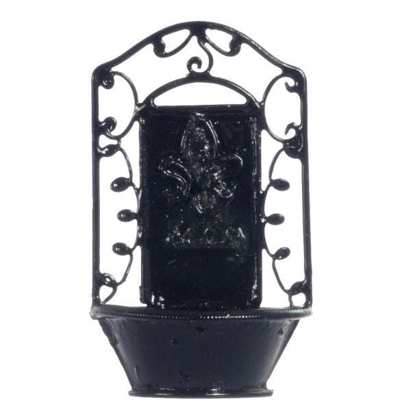 Black Dollhouse Miniature Water Fountain