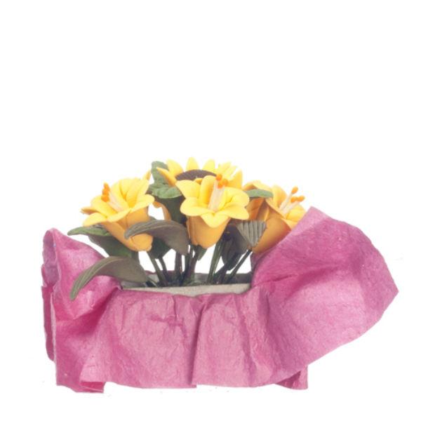 Yellow Dollhouse Miniature Flowers