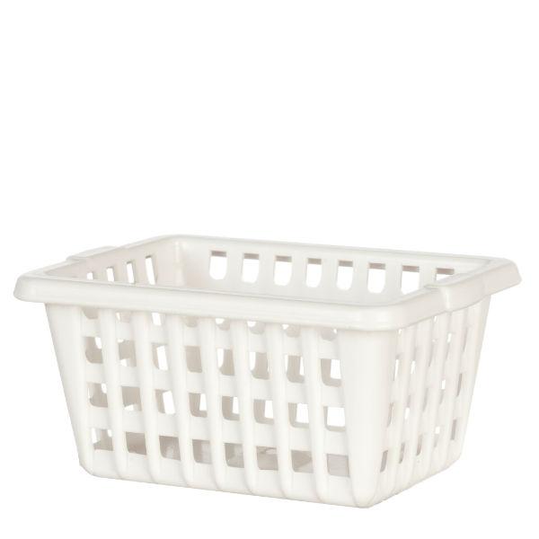 White Dollhouse Miniature Laundry Basket