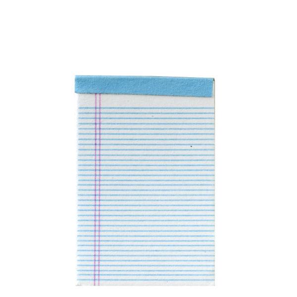 White Dollhouse Miniature Legal Pad of Paper