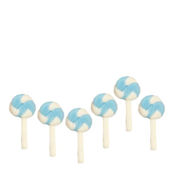 Blue & White Dollhouse Miniature Lollipops