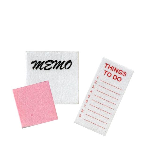 3-Piece Dollhouse Miniature Note Pad Set