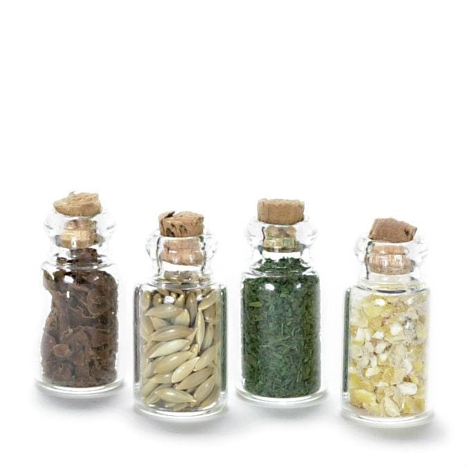 Dollhouse Miniature Spice Seed Jars