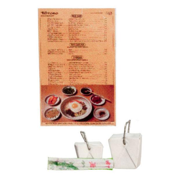 Dollhouse Miniature Korean Takeout Set