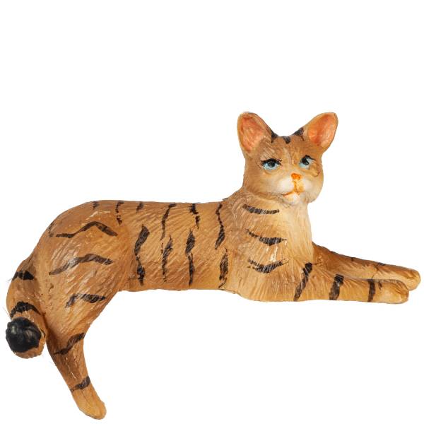 Dollhouse Miniature Laying Tabby Cat