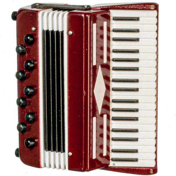 Dollhouse Miniature Accordion with Case