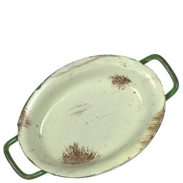 Enamelware Dollhouse Miniature Au Gratin Pan