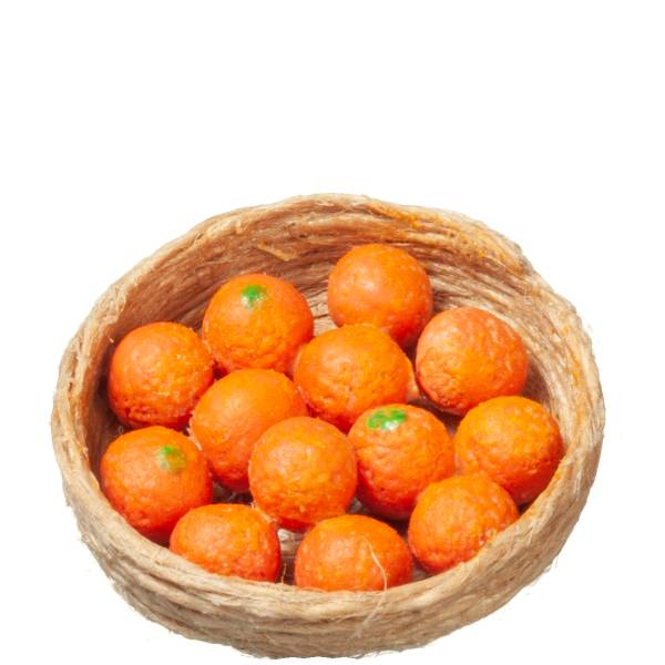 Dollhouse Miniature Oranges in a Basket