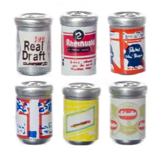 Dollhouse Miniature Beer Cans