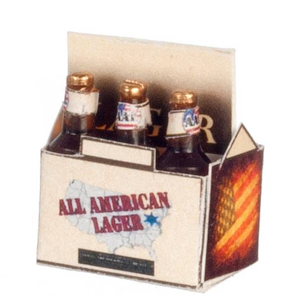 6-Pack of Dollhouse Miniature Lager Beer
