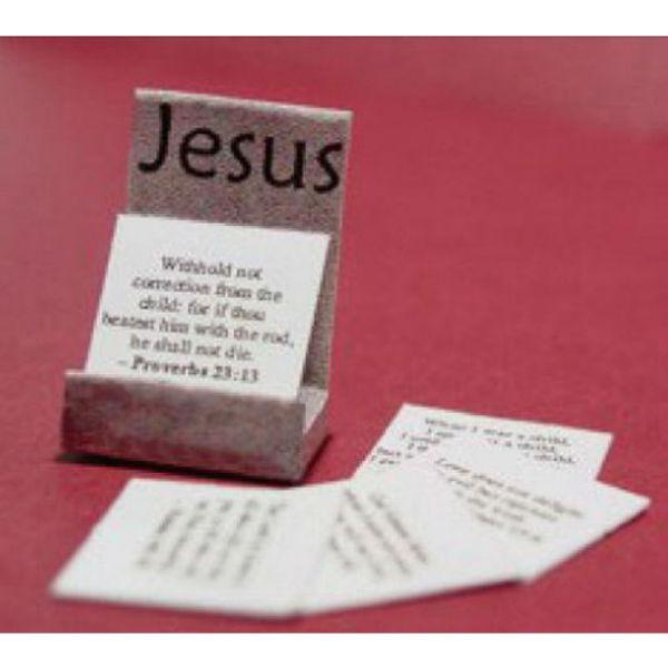 Dollhouse Miniature Bible Messages Card Holder