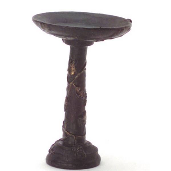 English Green Dollhouse Miniature Bird Bath