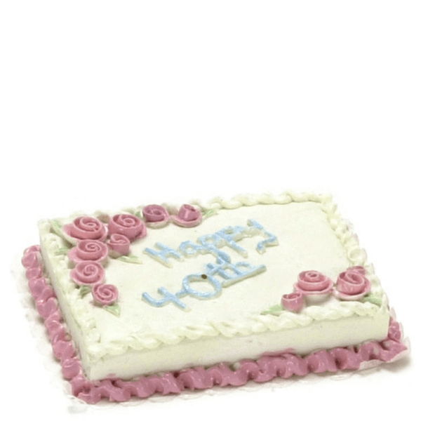 Dollhouse Miniature 40th Birthday Cake