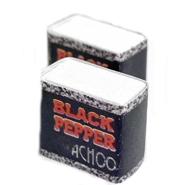 Dollhouse Miniature Black Pepper Jars