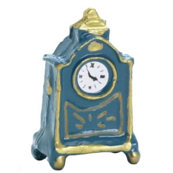 Royal Blue Dollhouse Miniature Mantel Clock