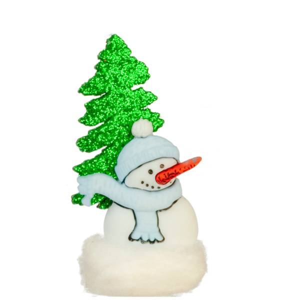 Dollhouse Miniature Blue Snowmen