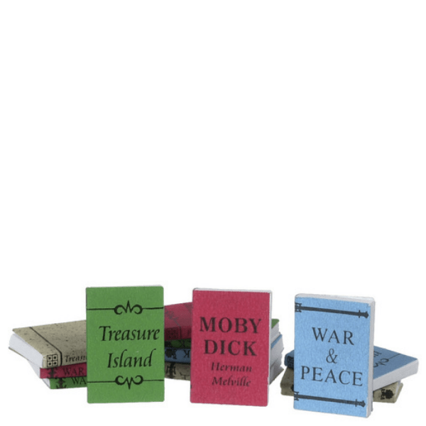 12 Large Dollhouse Miniature Books