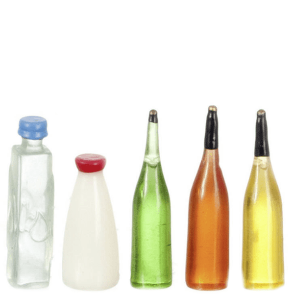 Dollhouse Miniature Bottle Set