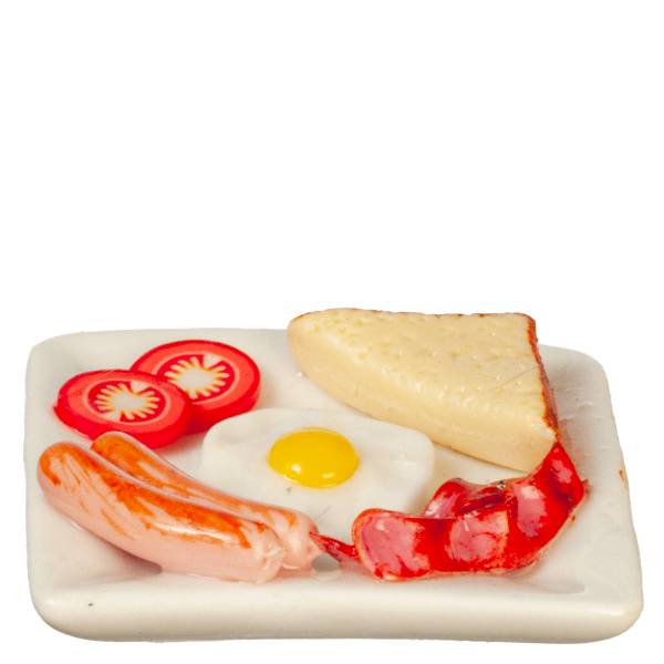 Dollhouse Miniature Breakfast Platter