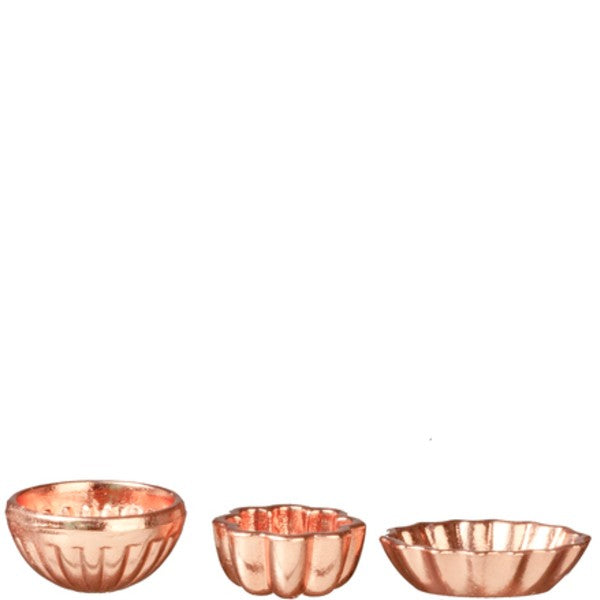 Copper Dollhouse Miniature Bundt Cake Pans