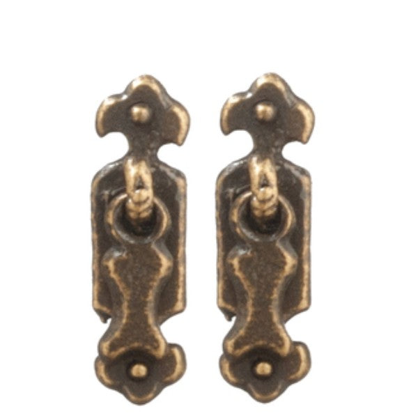Antique Brass Dollhouse Miniature Cabinet Pulls