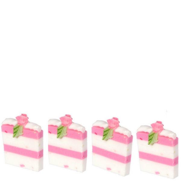 Dollhouse Miniature White Cake Slices