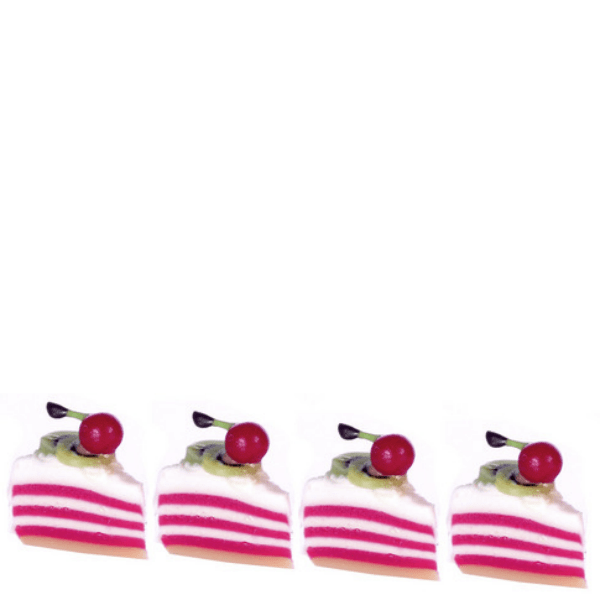 Dollhouse Miniature Strawberry Cake Slices
