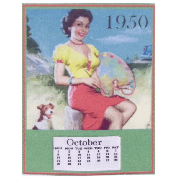1950s Dollhouse Miniature Calendar