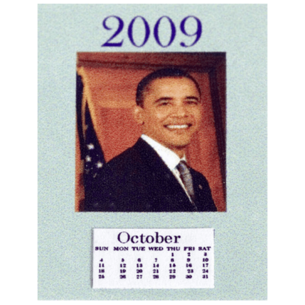 2009 Dollhouse Miniature Calendar