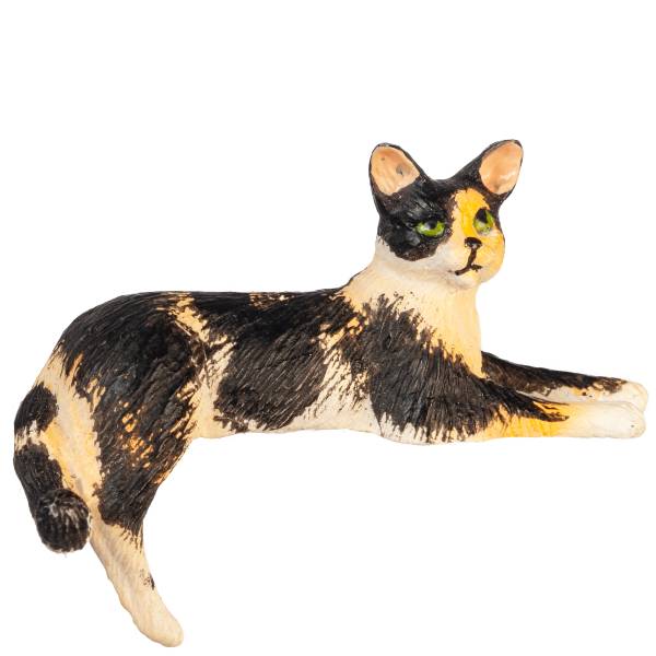 Dollhouse Miniature Laying Calico Cat