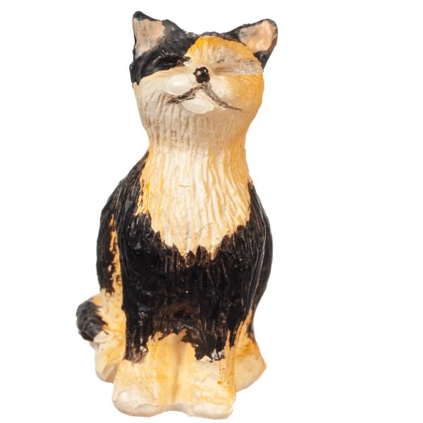 Dollhouse Miniature Sitting Calico Cat