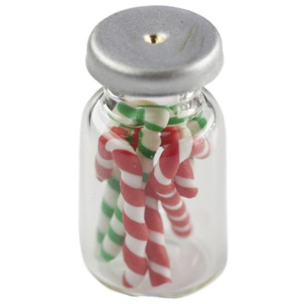 Dollhouse Miniature Candy Cane Jar