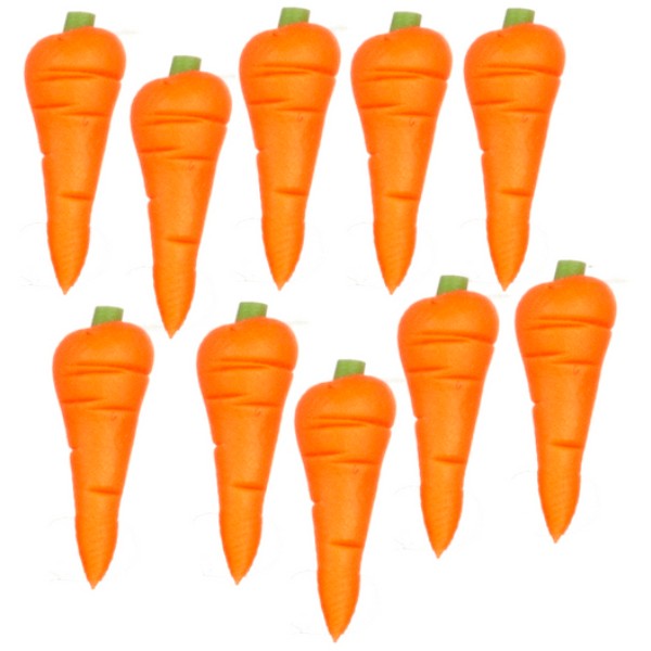 10 Dollhouse Miniature Carrots
