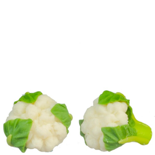 2 Dollhouse Miniature Cauliflowers