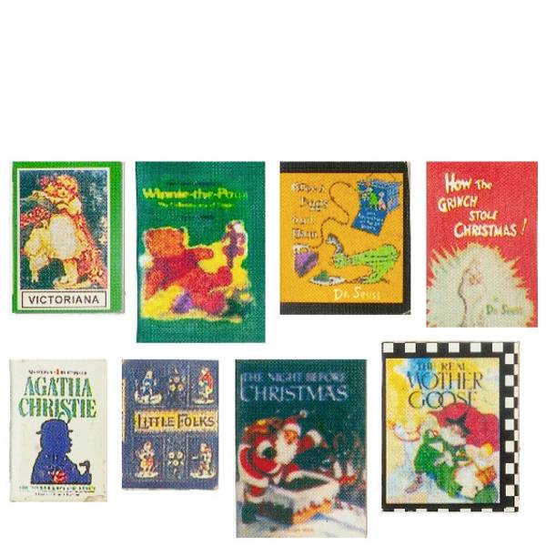 8 Dollhouse Miniature Children's Books
