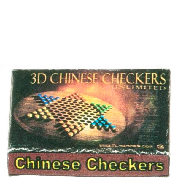 Dollhouse Miniature Chinese Checkers Box