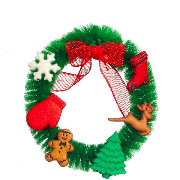Artificial Dollhouse Miniature Christmas Wreath
