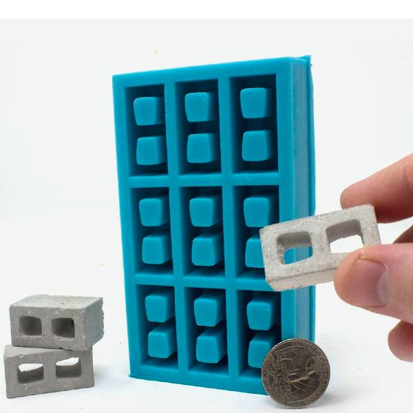 Dollhouse Miniature Cinder Block Mold