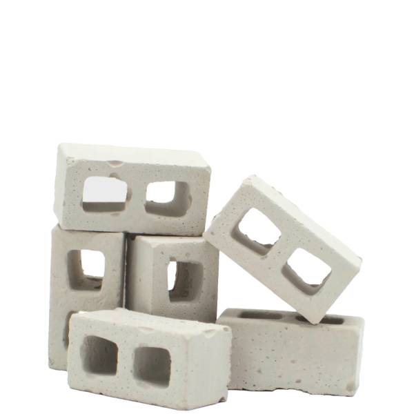 6 Dollhouse Miniature Cinder Blocks