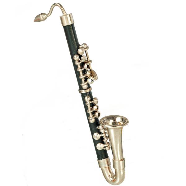 Dollhouse Miniature Black Bass Clarinet