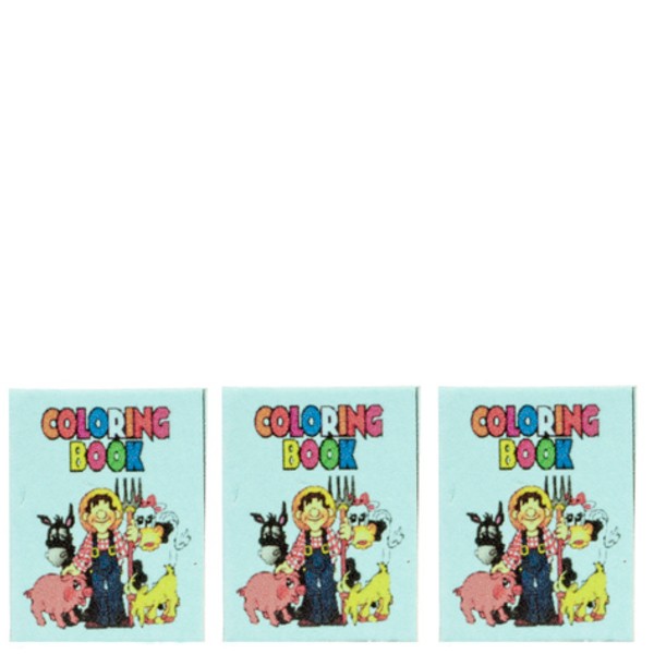 3 Dollhouse Miniature Coloring Books