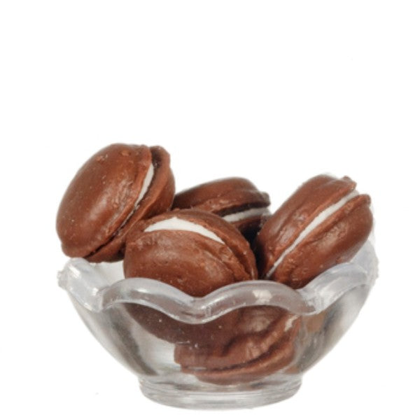 Dollhouse Miniature Bowl of Chocolate Cookies