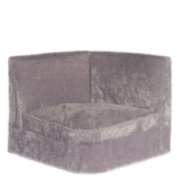 Gray Dollhouse Miniature Sectional Sofa Corner Section