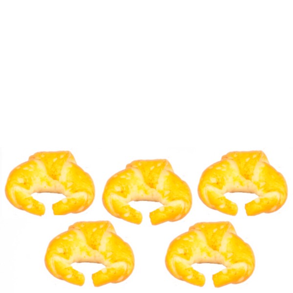 5 Dollhouse Miniature Croissants